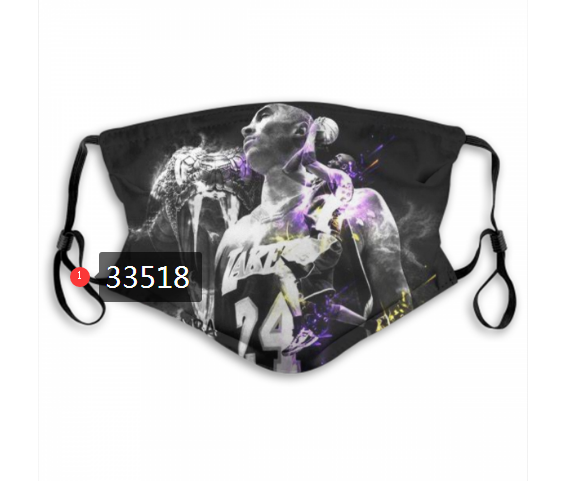 2021 NBA Los Angeles Lakers #24 kobe bryant 33518 Dust mask with filter->nba dust mask->Sports Accessory
